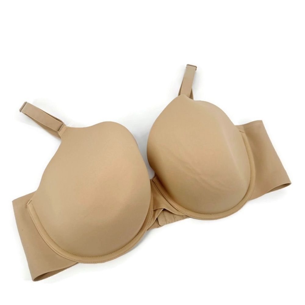 Cacique Lightly‎ Lined Full Coverage Bra Tan Nude Underwire Sz 42DD NWOT